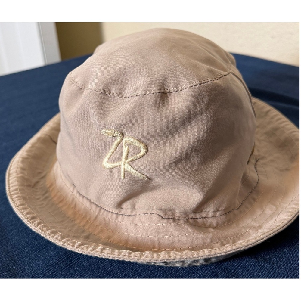 Vintage Zero Restrictions ZR Bucket Hat OS Tan Gore-Tex Water Resistant Gorpcore